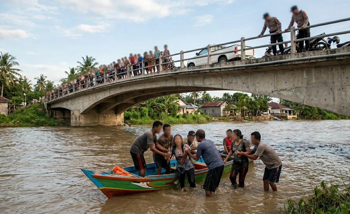 Dua Wanita Kakak Beradik Lompat dari Jembatan Meninting Lombok Barat, Satu Dirujuk ke Rumah Sakit Jiwa Akibat Trauma Hebat