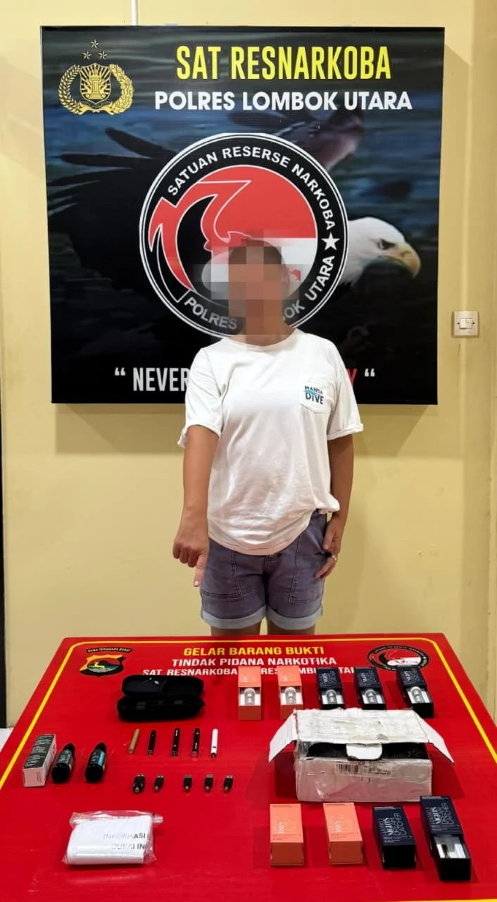 Polres Lombok Utara Ungkap Peredaran Liquid Vape Ganja Pertama di NTB Libatkan Warga Negara Australia