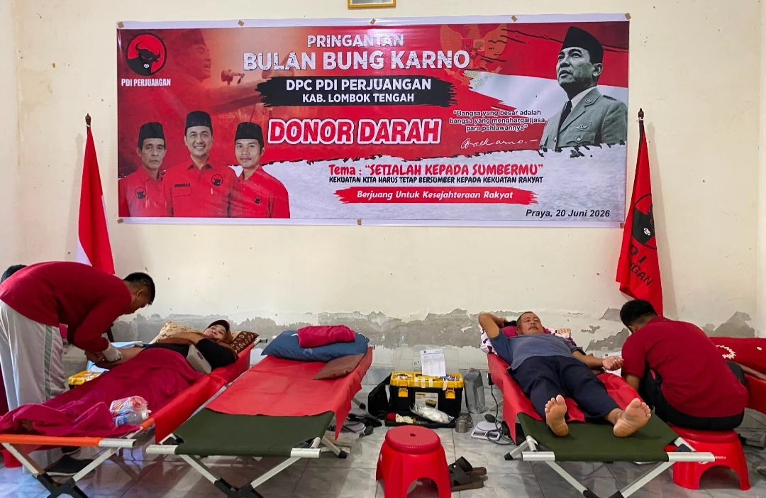 Peringati Bulan Bung Karno, PDIP Loteng Beri Contoh Nyata Politik Harus Hadir untuk Kemanusiaan