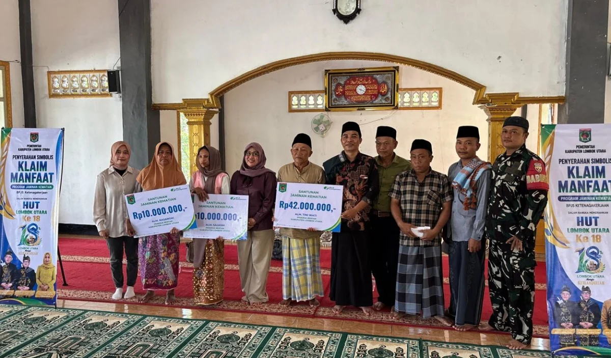 BPJS Ketenagakerjaan Salurkan Santunan Jaminan Kematian Rp62 Juta untuk Ahli Waris di Lombok Utara, Perkuat Perlindungan Sosial bagi Pekerja Pedesaan