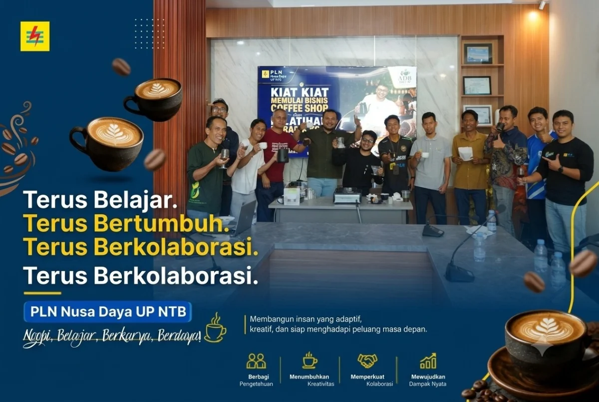 PLN Nusa Daya UP NTB Gelar Business Talk & Coffee Brewing Bersama ADB Brew untuk Tingkatkan Kapasitas Sumber Daya Manusia