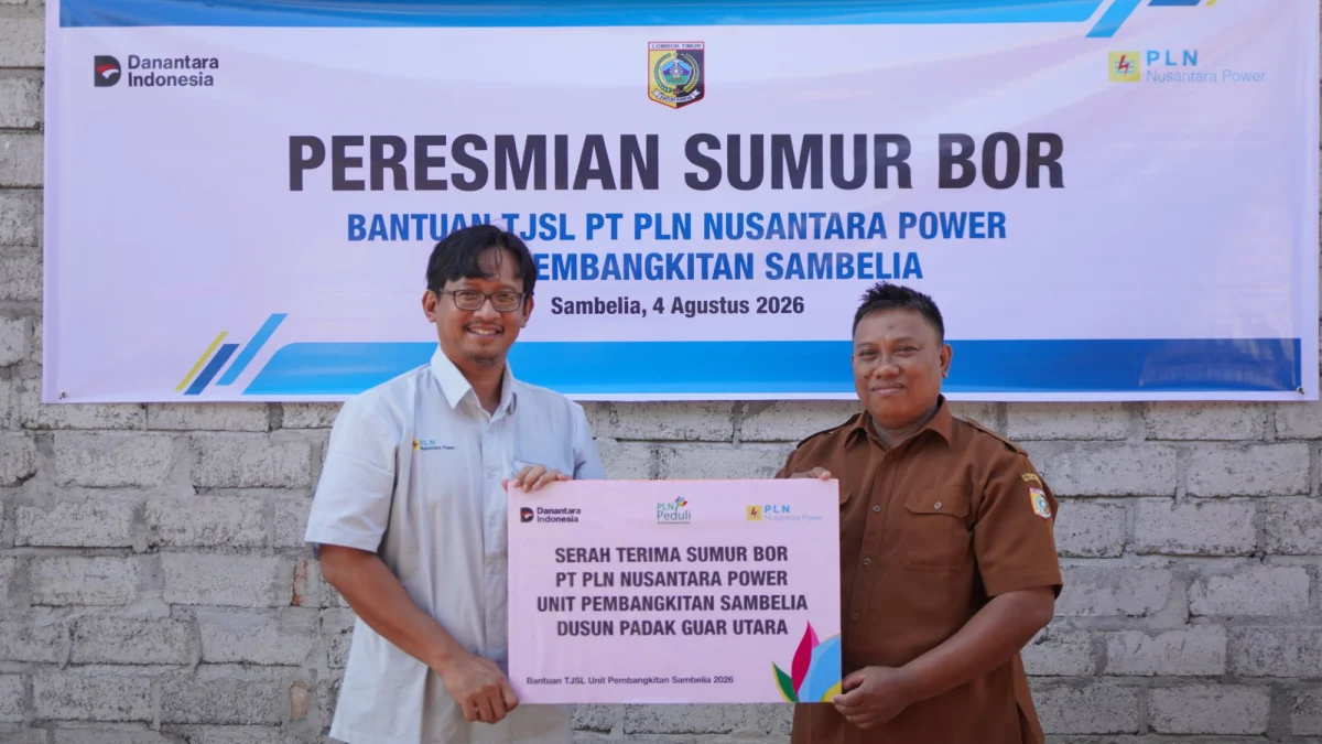 PLN Nusantara Power UP Sambelia Resmikan Sumur Bor di Desa Padak Guar, Wujudkan Akses Air Bersih Berkelanjutan