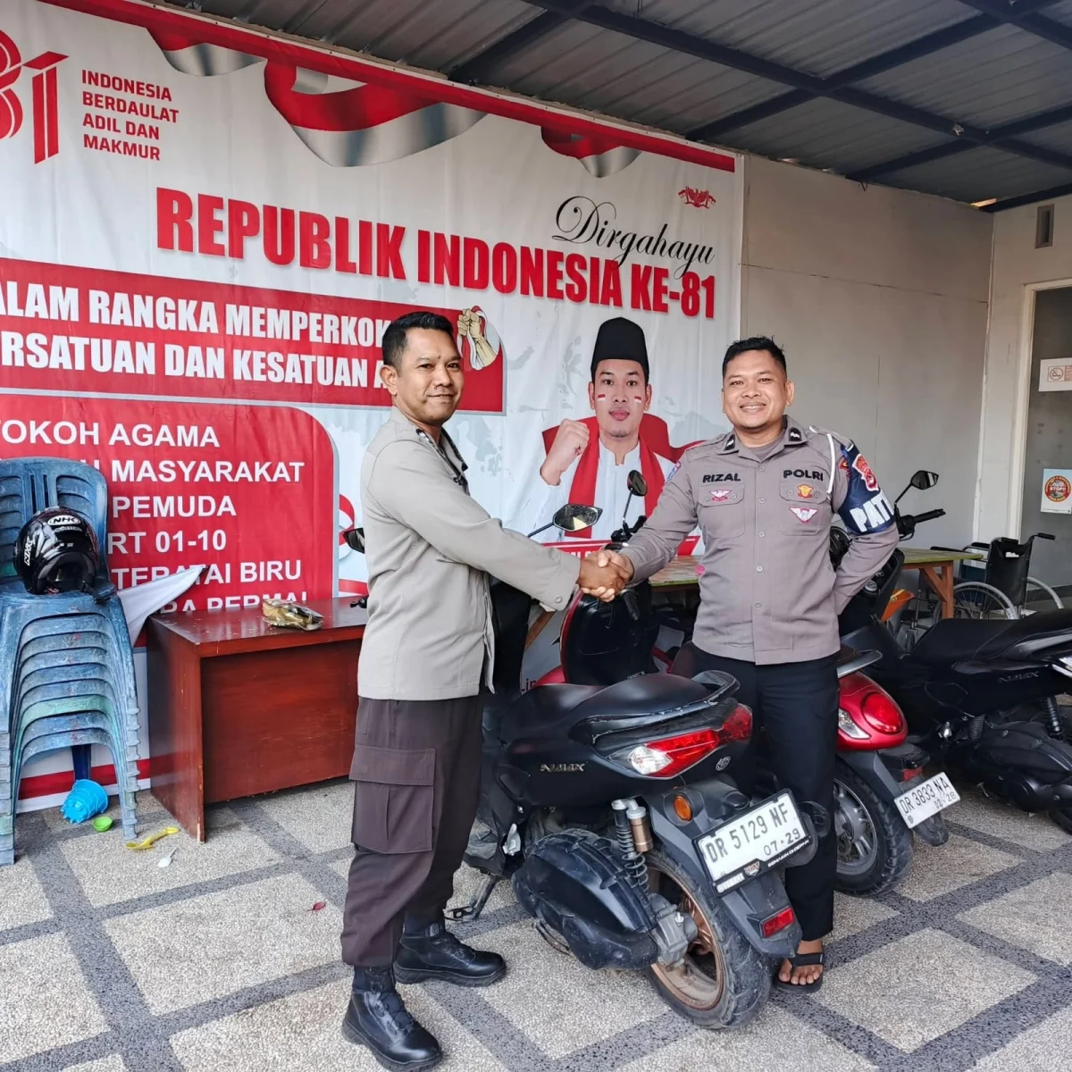Aipda Rizal Kaling Turida Timur Amankan Pelaku Pencurian Motor Asal Kediri dalam Patroli Keamanan Lingkungan Mandiri
