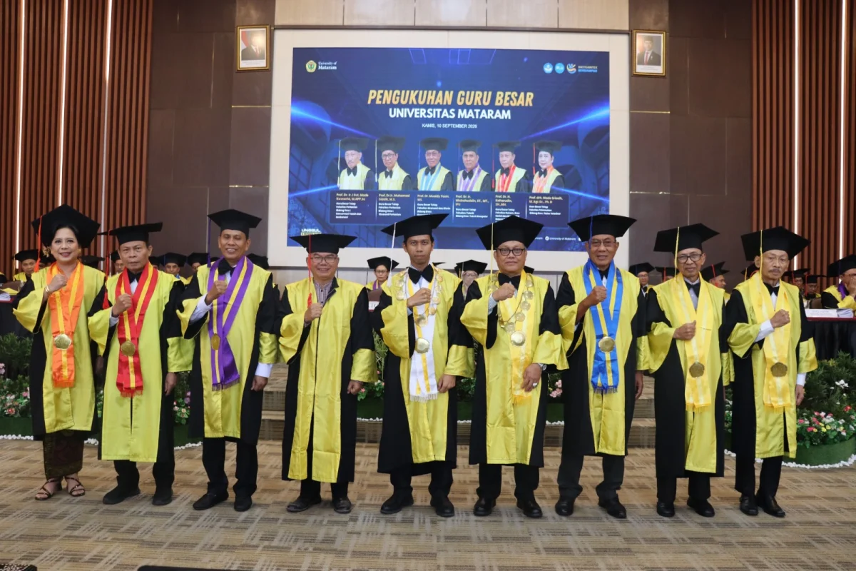 Universitas Mataram Kukuhkan Enam Guru Besar Baru Guna Memperkuat Kapasitas Akademik dan Kontribusi Nyata Bagi Masyarakat Nusa Tenggara Barat
