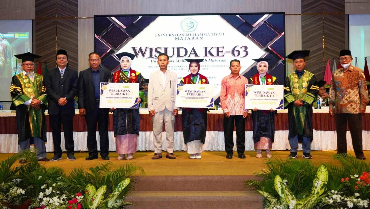 Universitas Muhammadiyah Mataram Kukuhkan 997 Wisudawan dan Pertegas Visi Internasionalisasi Menuju Kampus Berdaya Saing Global 2028