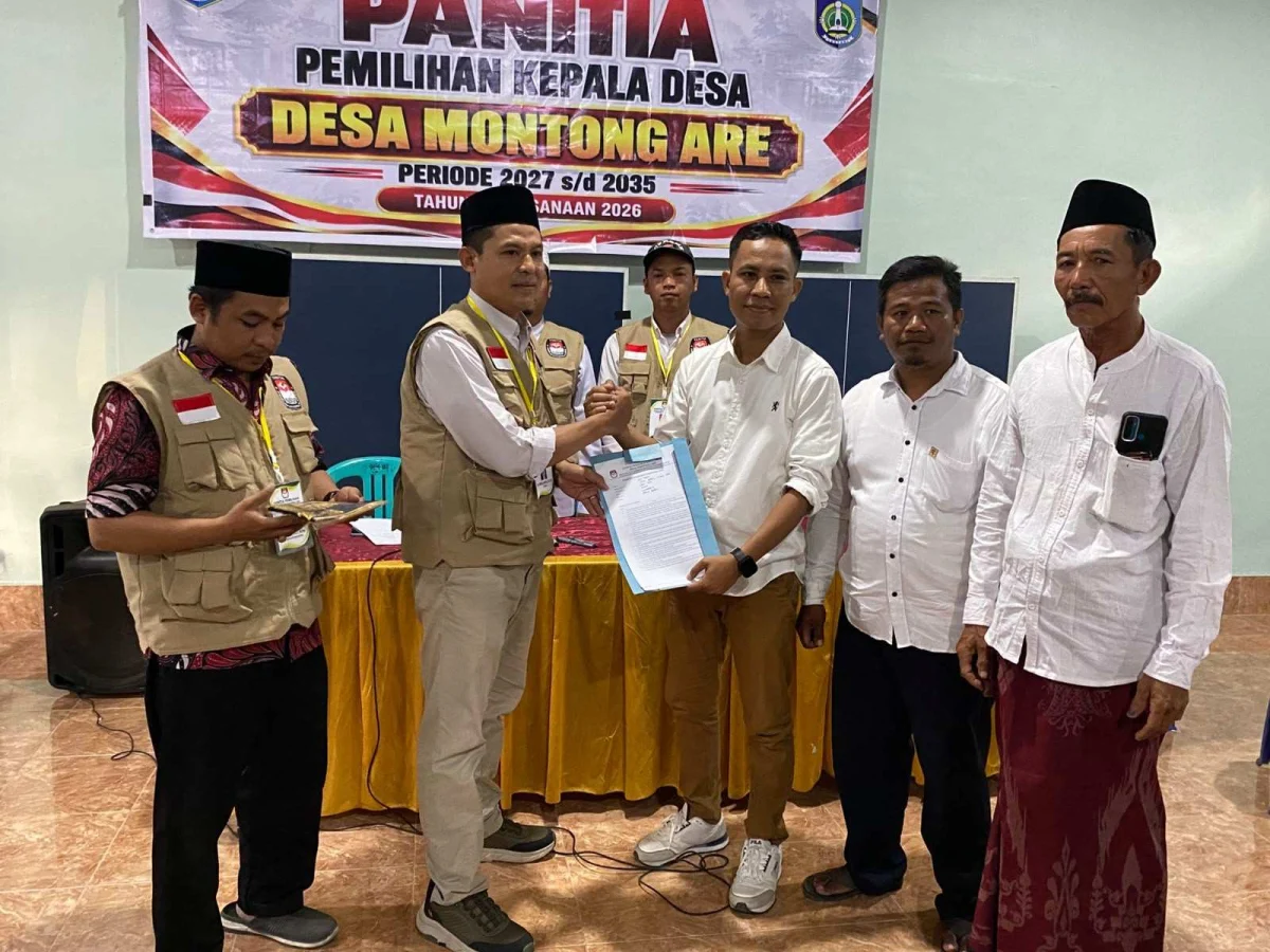 Heri Iskan Resmi Daftar Calon Kades Montong Are, Usung Semangat Kolaborasi "Teberiuk"