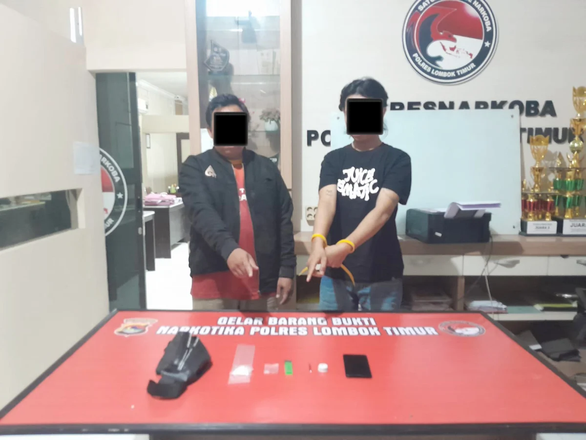 Polres Lombok Timur Amankan Empat Terduga Pengedar dan Pengguna Sabu dengan Barang Bukti Hampir 11 Gram